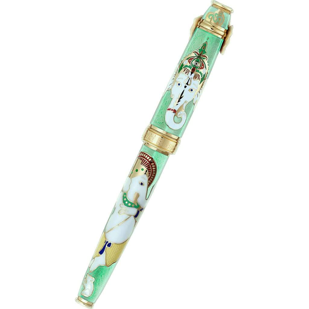David Oscarson Lord Ganesha Fountain Pen - Mint Green - Pen Boutique Ltd