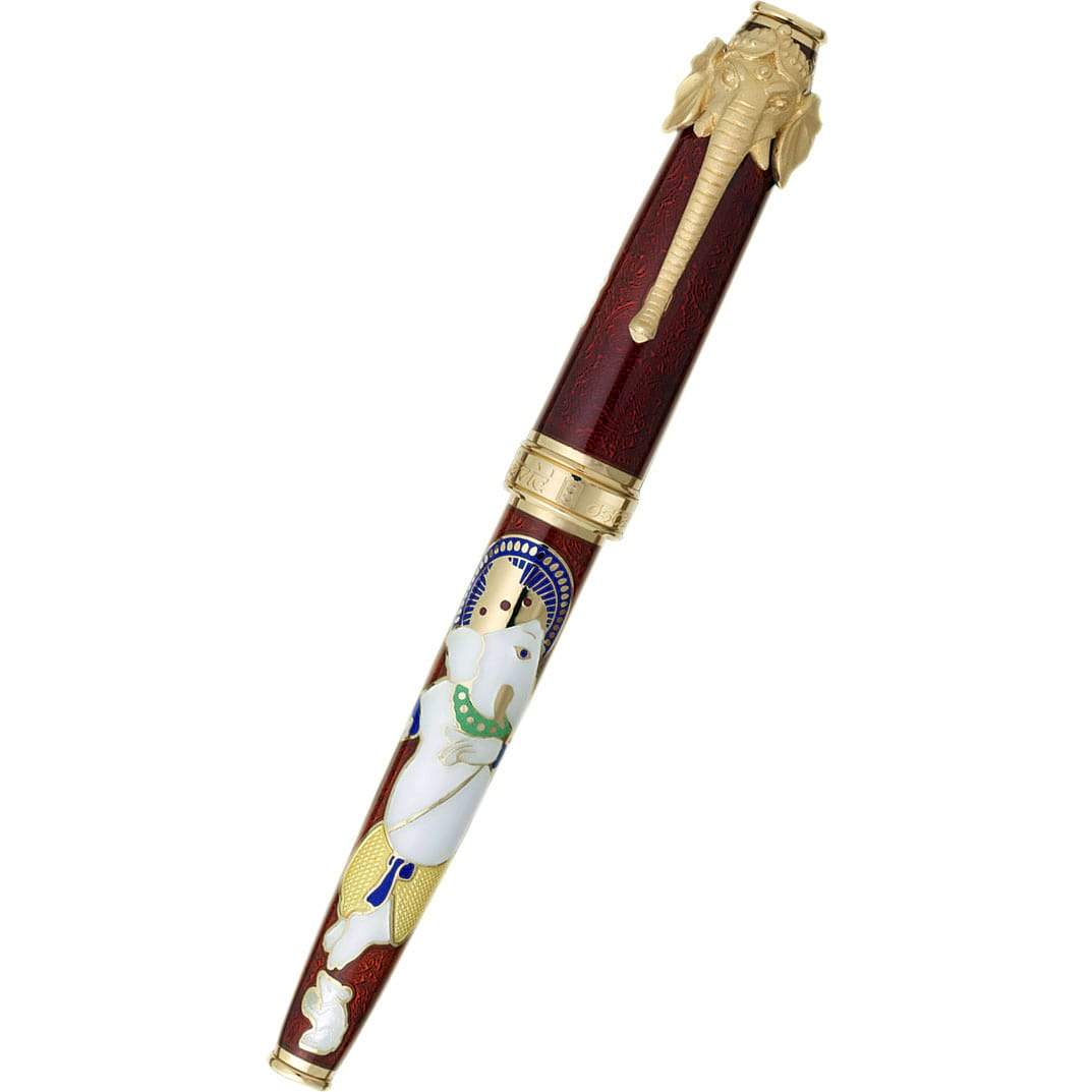 David Oscarson Lord Ganesha Fountain Pen - Ruby Red - Pen Boutique Ltd