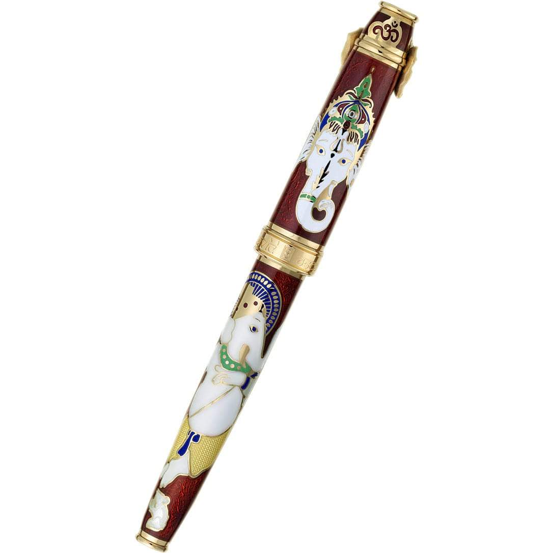 David Oscarson Lord Ganesha Fountain Pen - Ruby Red - Pen Boutique Ltd