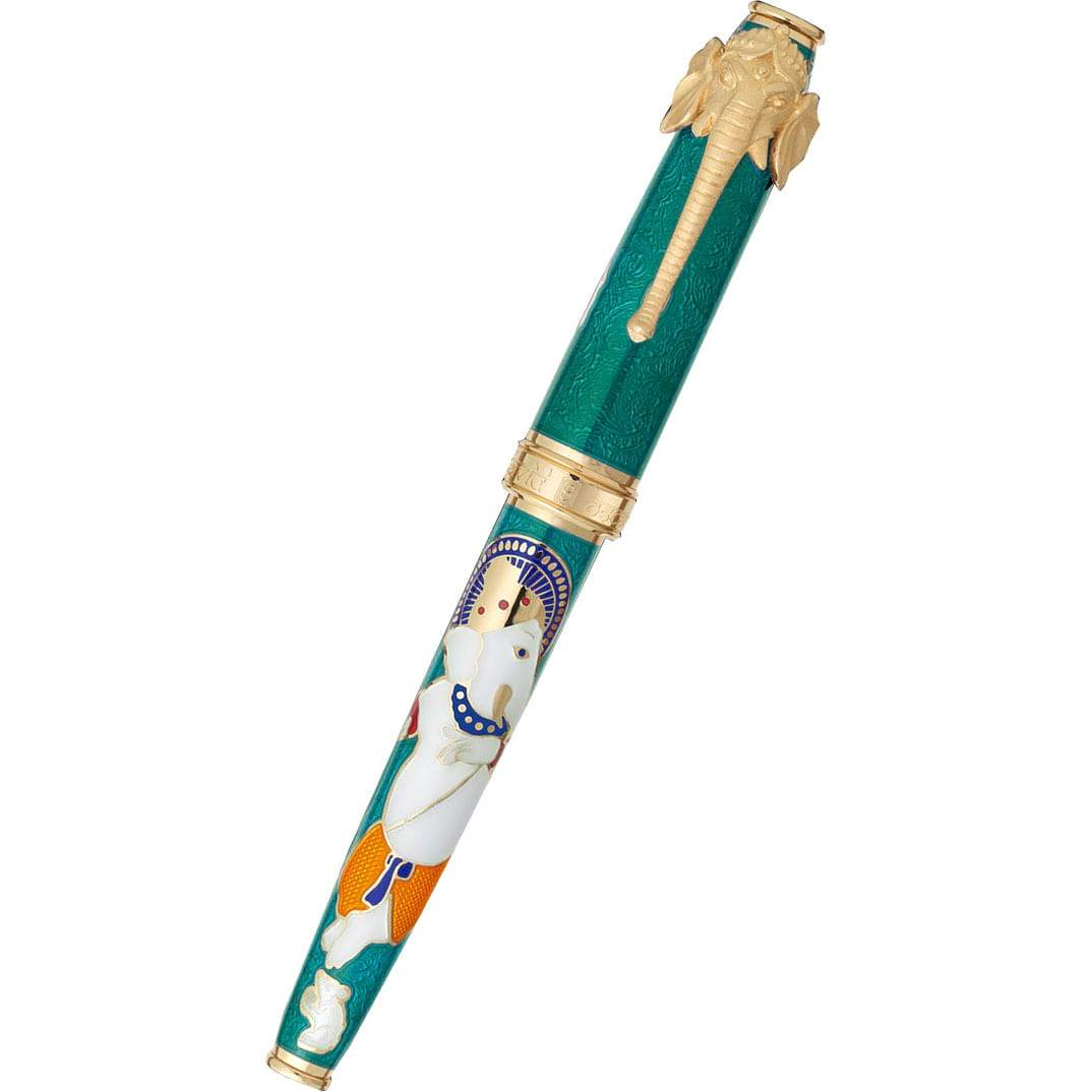 David Oscarson Lord Ganesha Fountain Pen - Teal - Pen Boutique Ltd