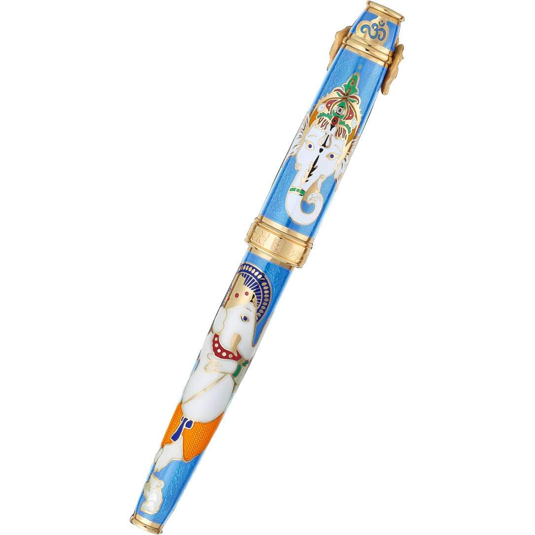 David Oscarson Lord Ganesha Rollerball Pen - Azure-Pen Boutique Ltd