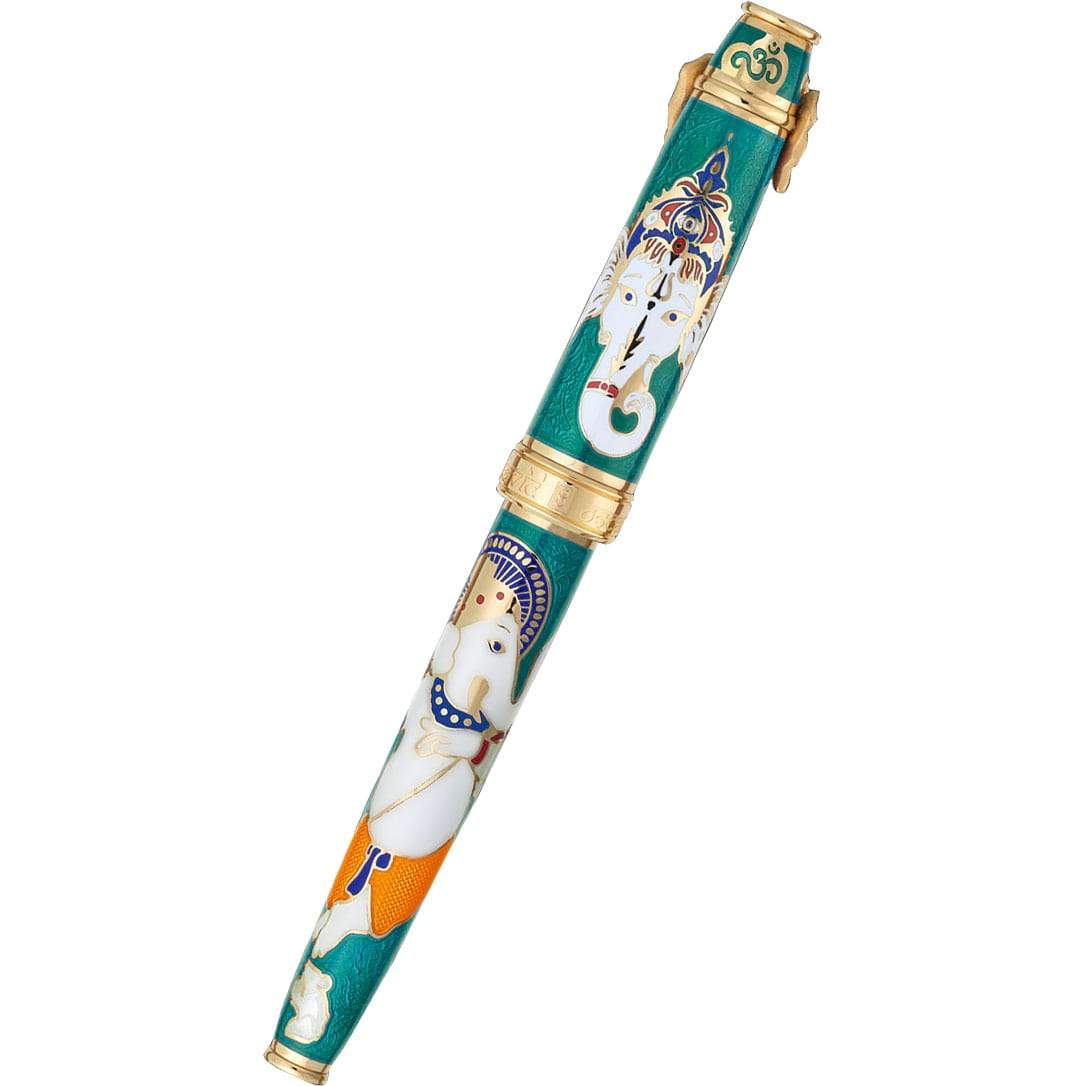 David Oscarson Lord Ganesha Rollerball Pen - Teal - Pen Boutique Ltd