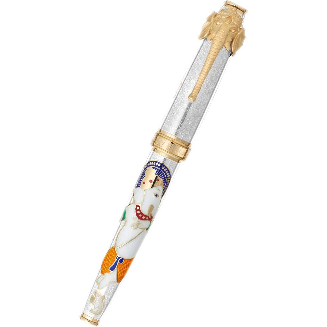 David Oscarson Lord Ganesha Rollerball Pen - White-Pen Boutique Ltd