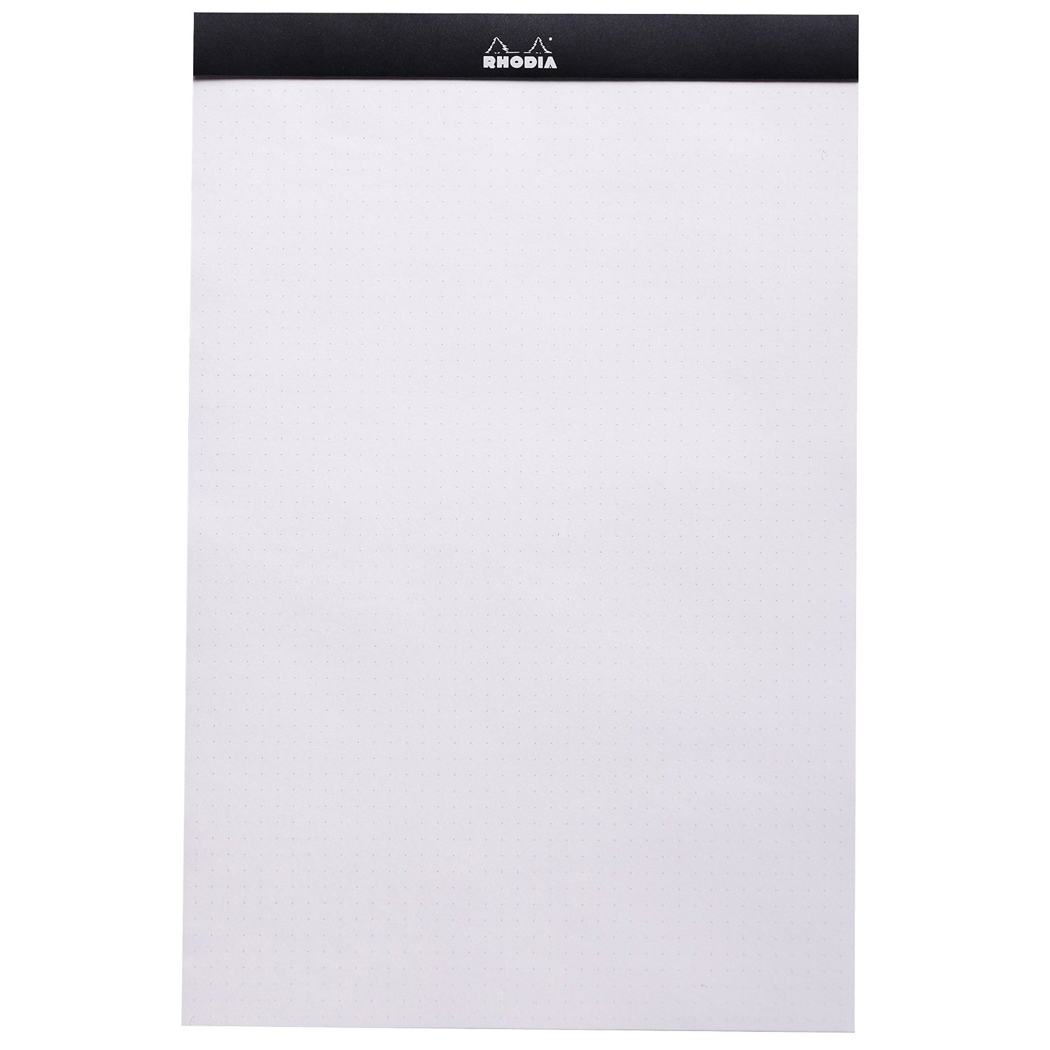 Rhodia Black Stapled 8-1/4x12-1/2 Dot Pads-Pen Boutique Ltd