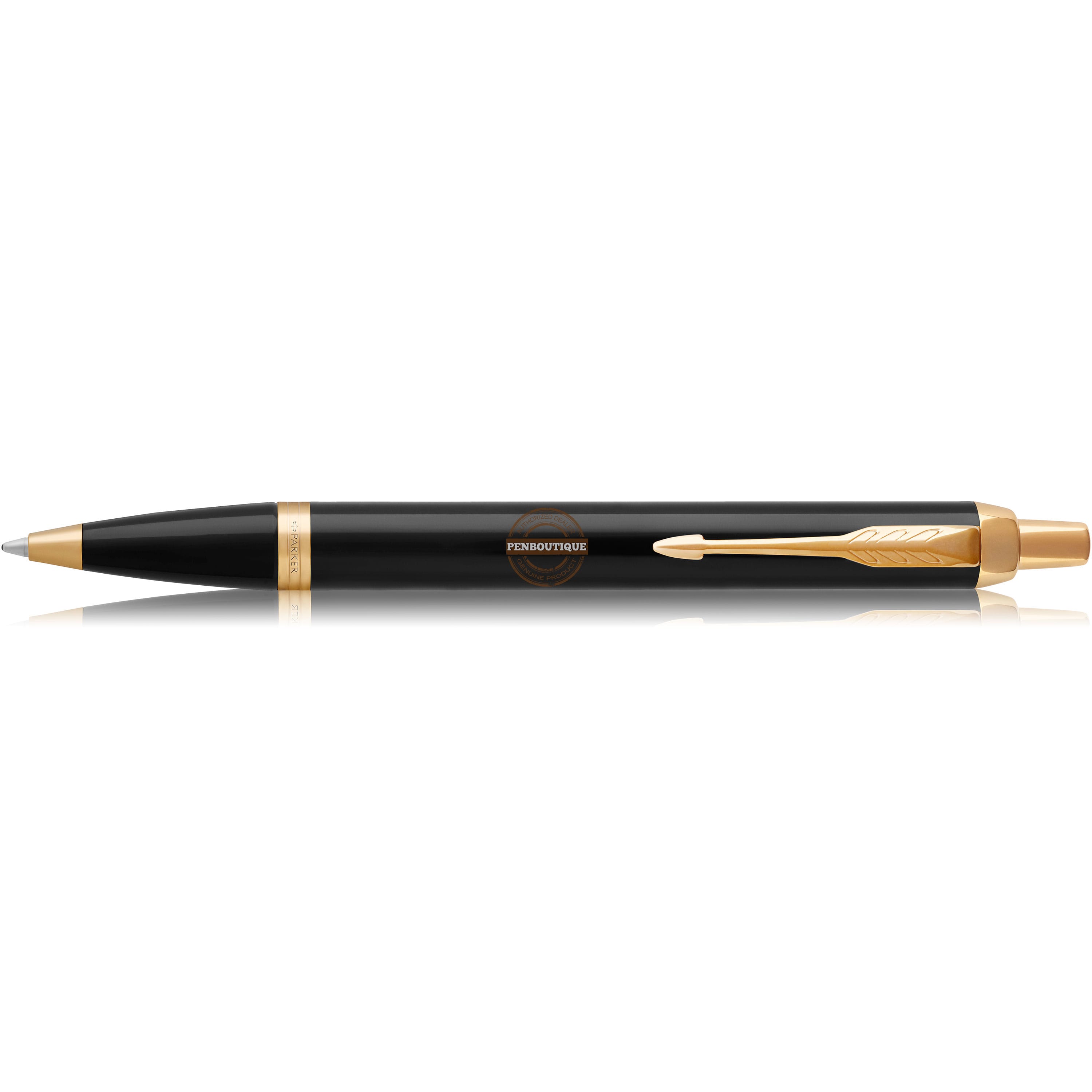 Parker IM Black Gold Trim Ballpoint Pen-Pen Boutique Ltd