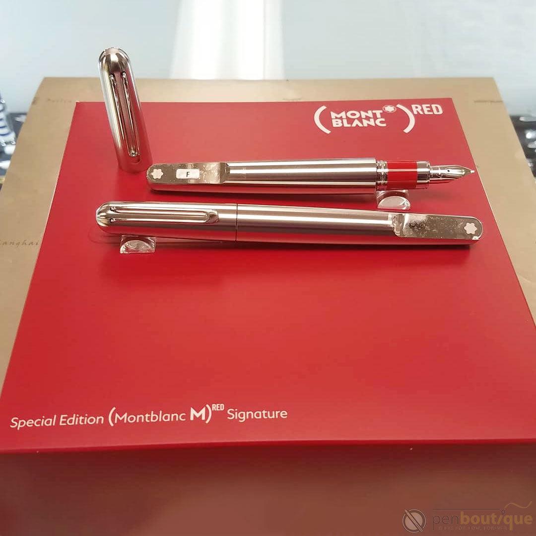 Montblanc M Fountain Pen - Red Signature - Special Edition-Pen Boutique Ltd