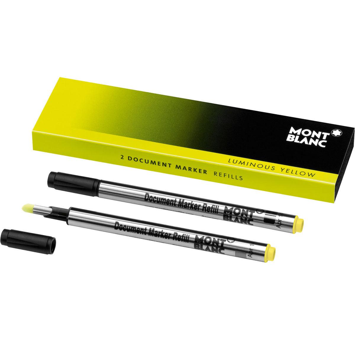 Montblanc Document Marker Refill - Luminous Yellow (2 Per Pack) - Pen Boutique Ltd