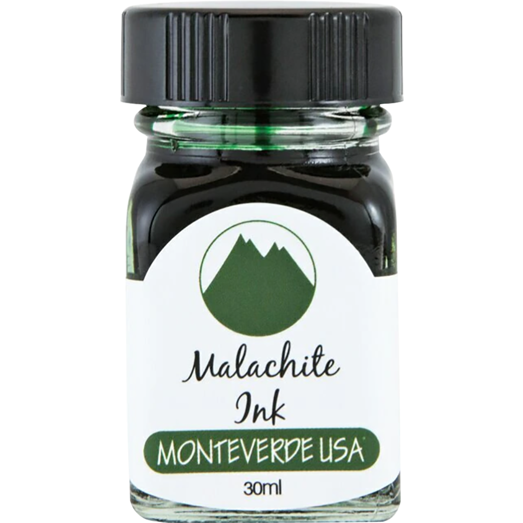 Monteverde Gemstone Ink Bottle - Malachite - 30ml-Pen Boutique Ltd