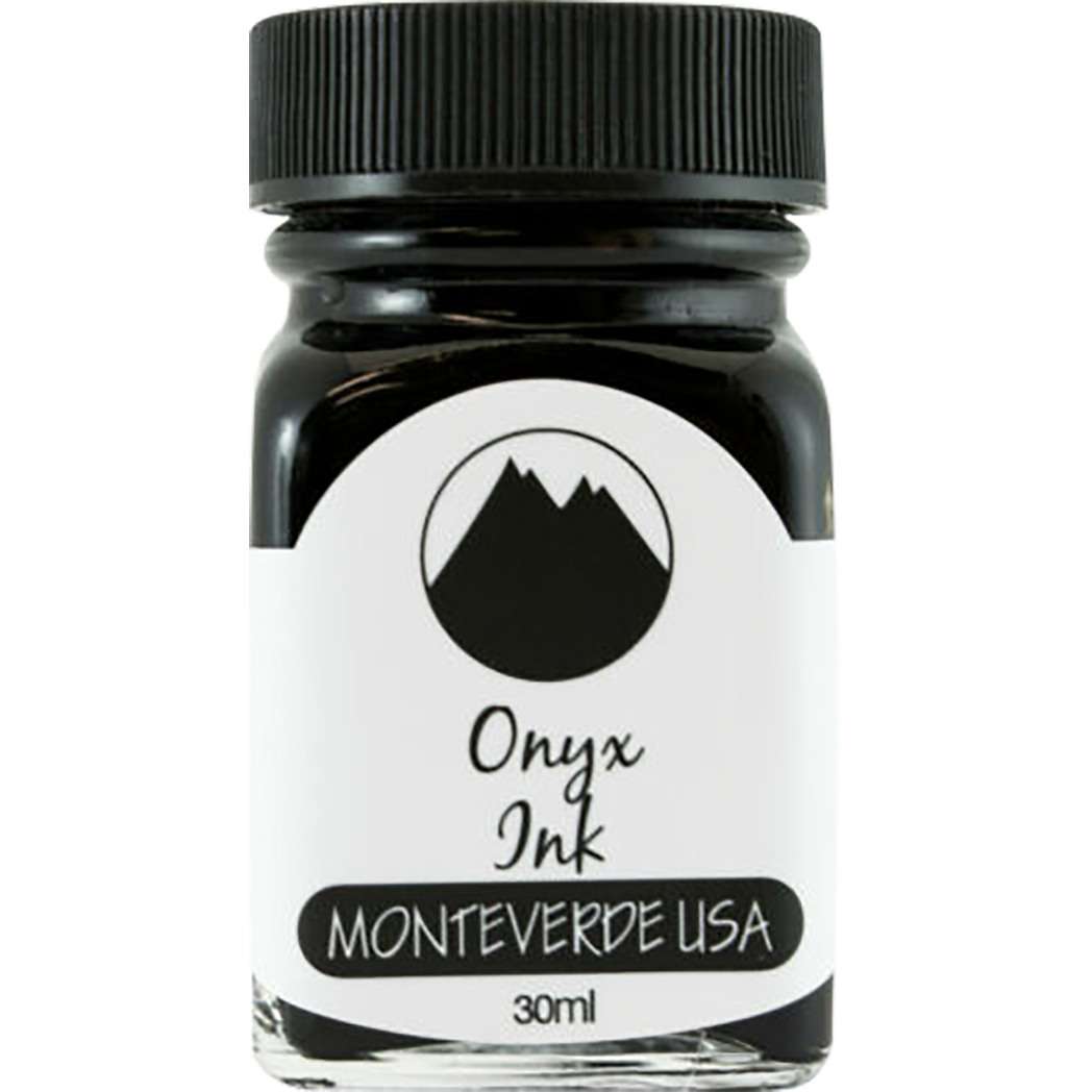 Monteverde Gemstone Ink Bottle - Onyx - 30ml-Pen Boutique Ltd