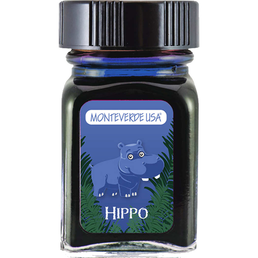 Monteverde Ink Bottle - Jungle Hippo (Dark Blue) - 30 ml-Pen Boutique Ltd