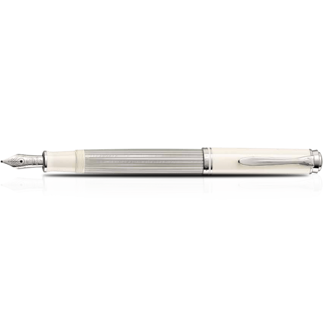 Pelikan Souveran Fountain Pen - M405 Silver-White-Pen Boutique Ltd