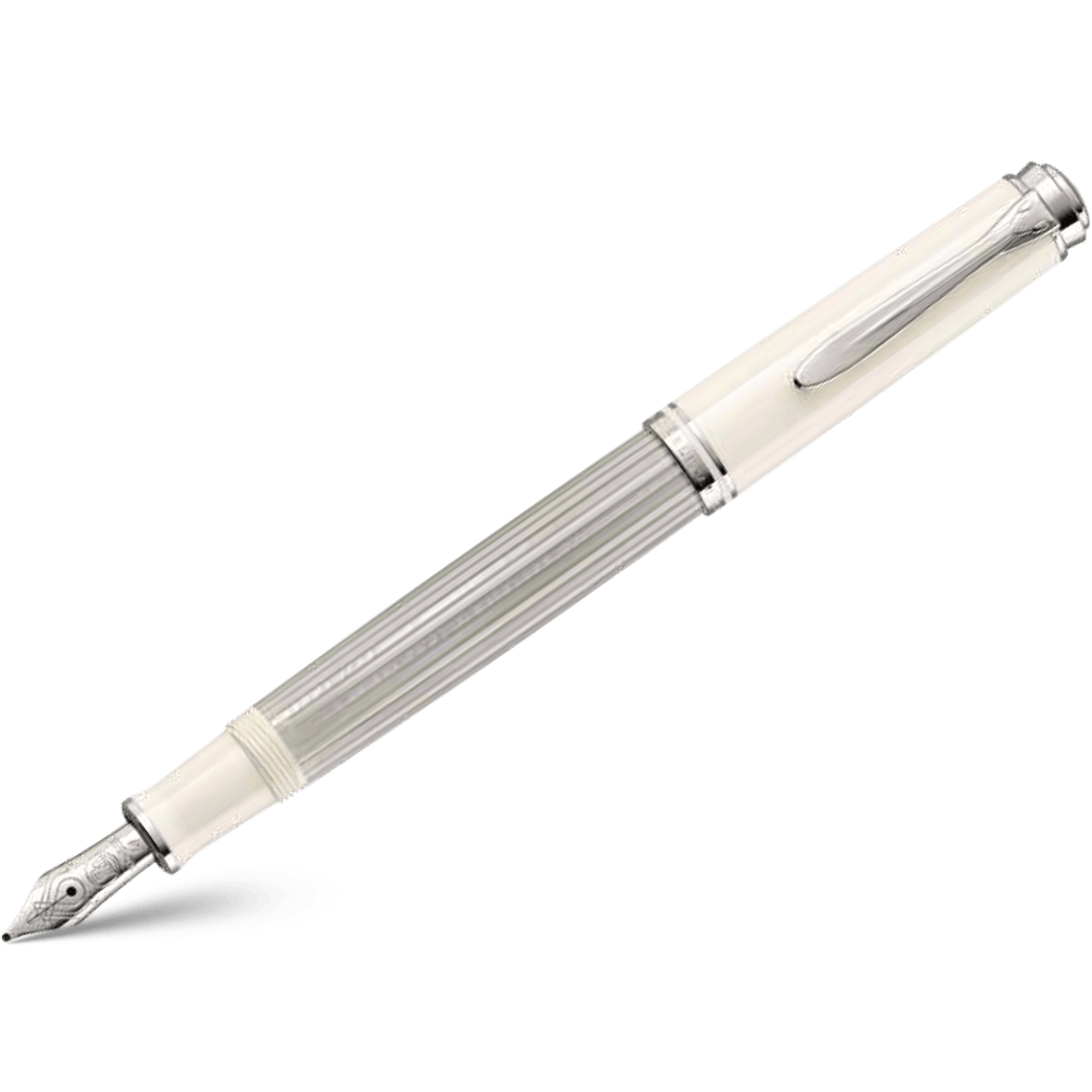 Pelikan Souveran Fountain Pen - M405 Silver-White-Pen Boutique Ltd