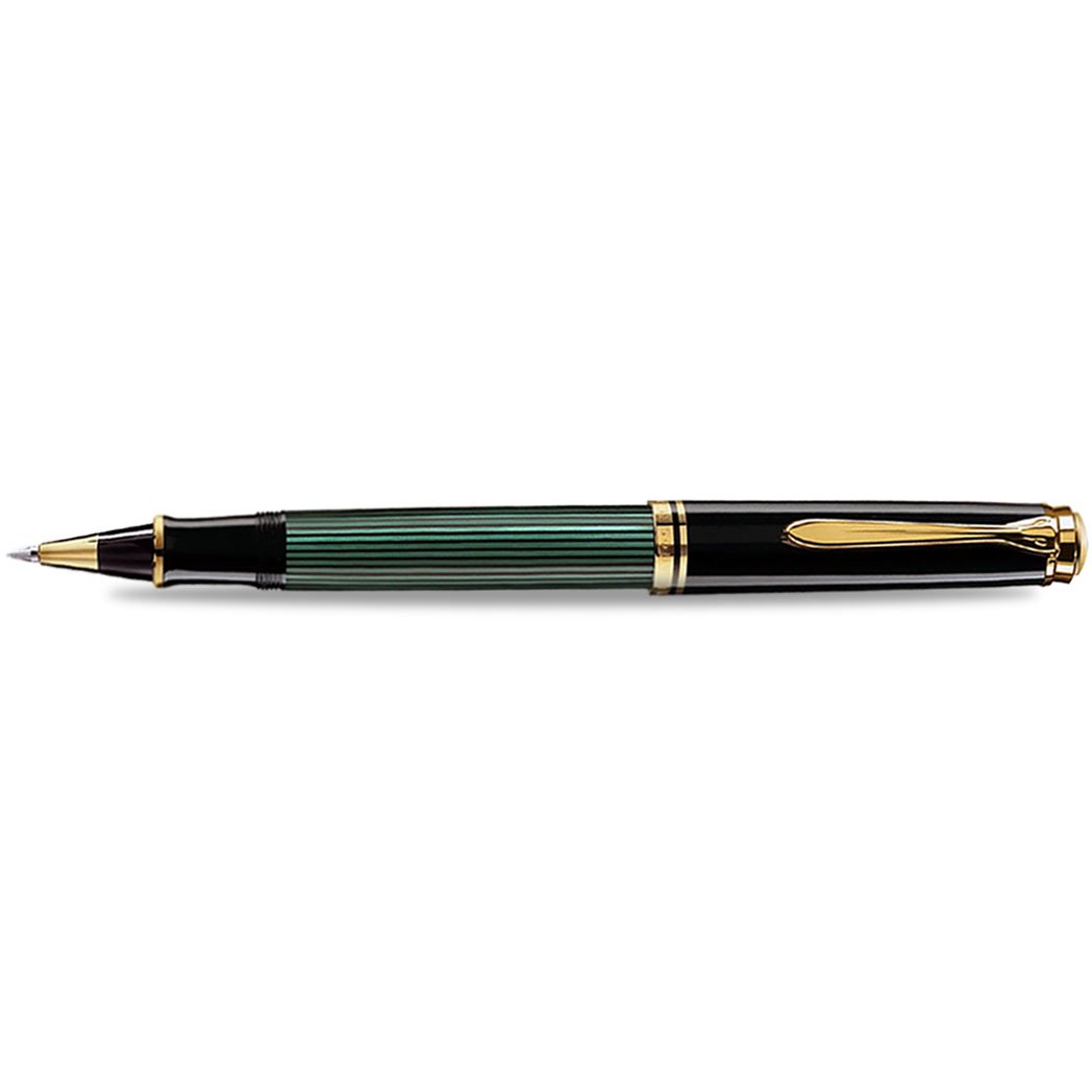 Pelikan Souveran Rollerball Pen - R400 Black/Green-Pen Boutique Ltd