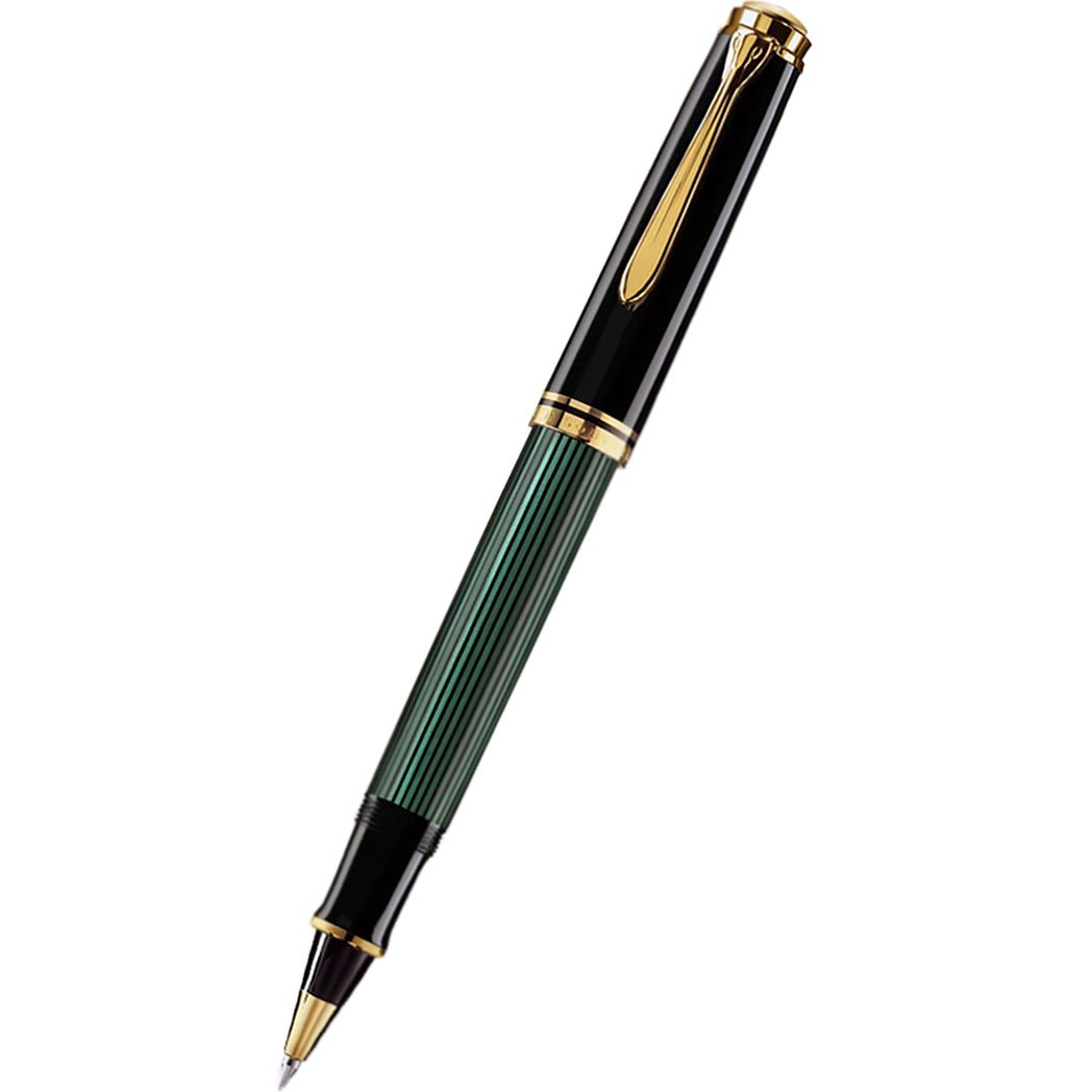 Pelikan Souveran Rollerball Pen - R400 Black/Green-Pen Boutique Ltd