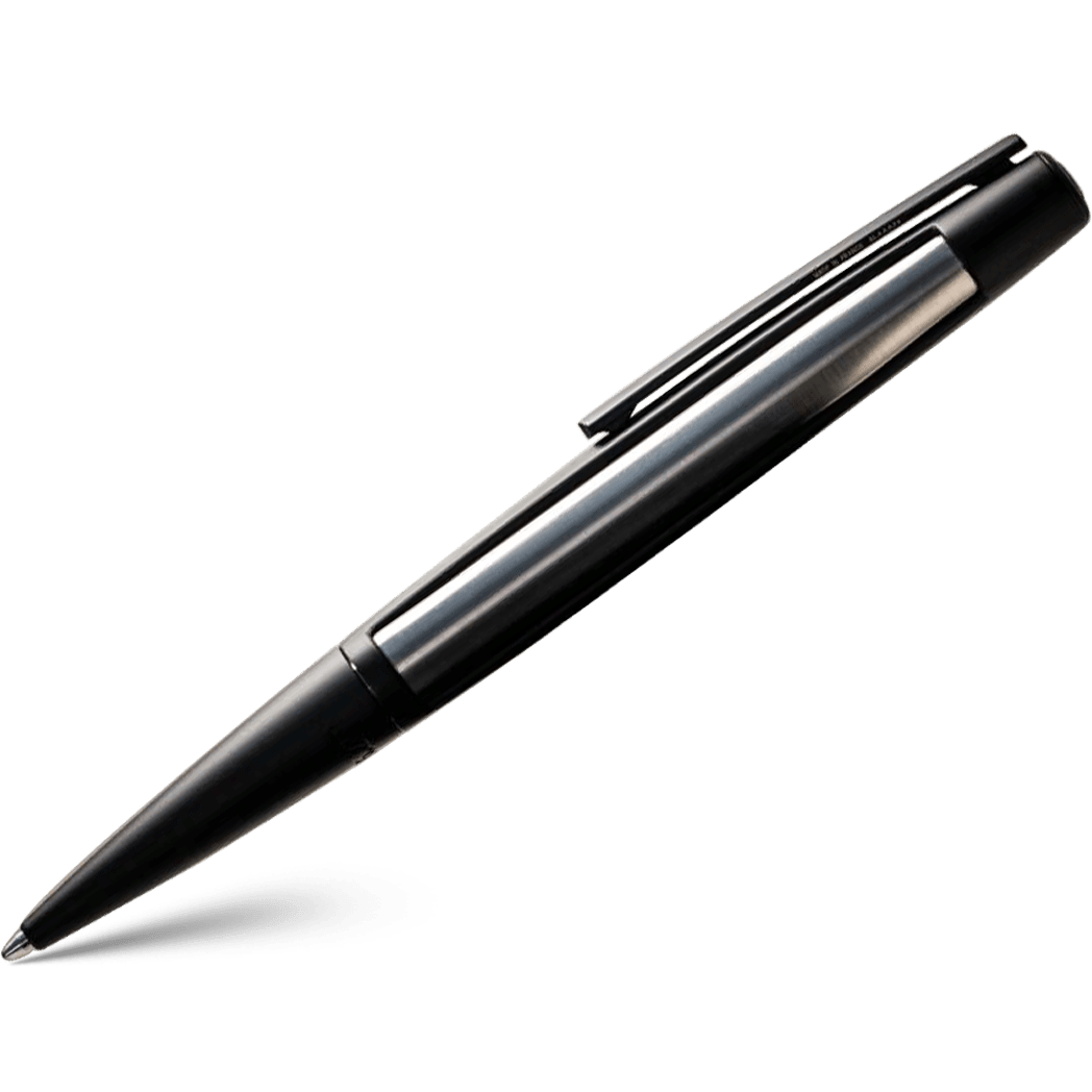 S T Dupont Defi Ballpoint Pen - Matte Black - Steel Trim - Pen Boutique Ltd