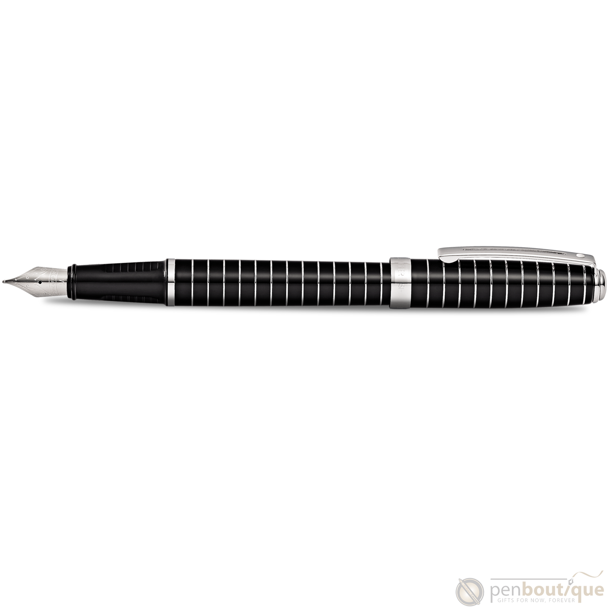 Sheaffer Prelude Fountain Pen - Black - Chrome Trim-Pen Boutique Ltd