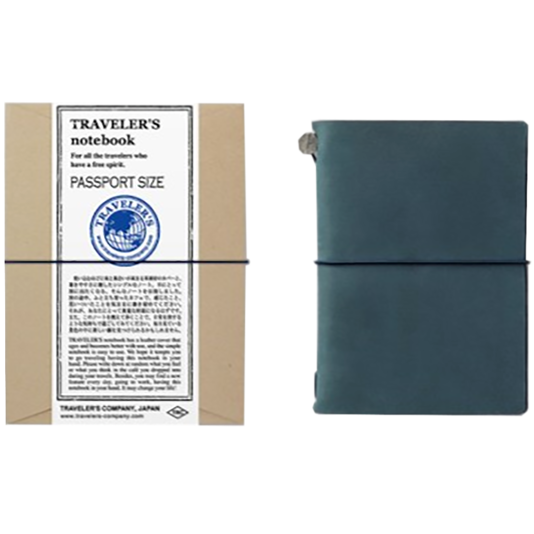 Traveler's Notebook - Blue - Passport Size-Pen Boutique Ltd