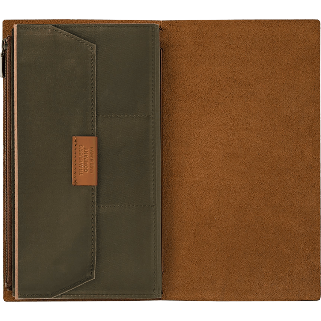 Traveler's Notebook Case - Olive (Regular Size) - Pen Boutique Ltd