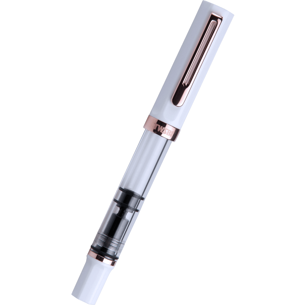 TWSBI Eco Fountain Pen - White - Rose Gold Trim (Special Edition)