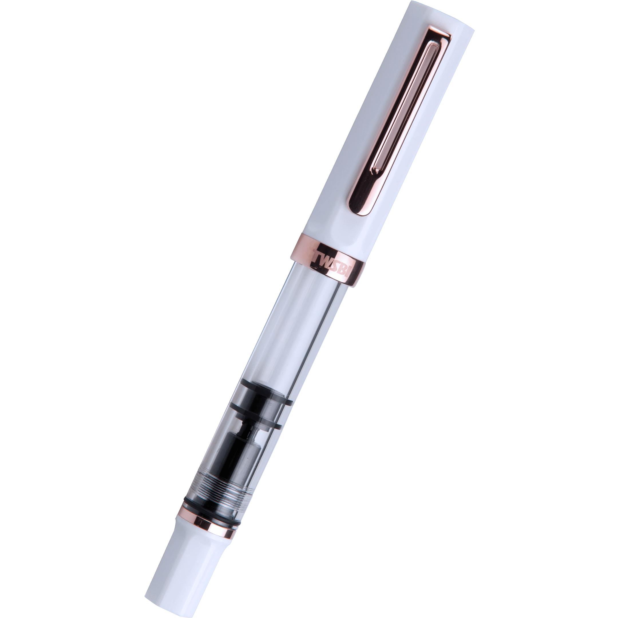 TWSBI Eco Fountain Pen - Transparent White - Rose Gold Trim (Special Edition)-Pen Boutique Ltd
