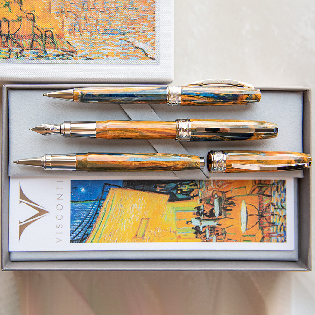 Visconti Van Gogh Rollerball Pen - Café Terrace at Night-Pen Boutique Ltd