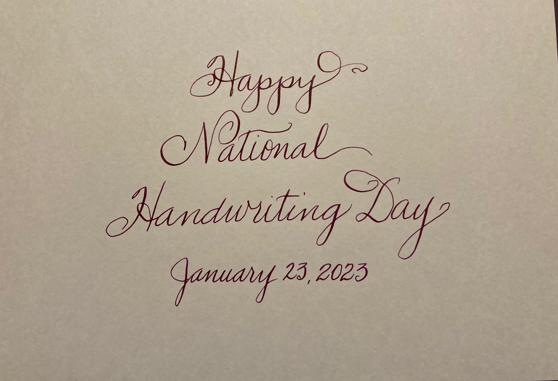 Handwriting Day National Handwriting Day - A revist AND contest! - Pen Boutique Ltd