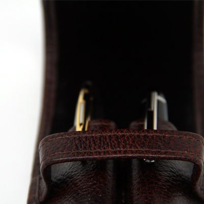 Yak Leather Two Pen Pouches - Pen Boutique Ltd 