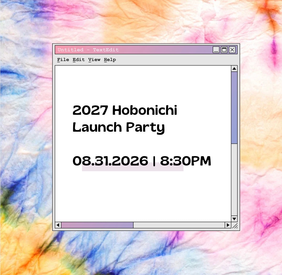 2027 Hobonichi Launch Party