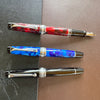 On Sale: Aurora Optima Auroloide Fountain Pen - Blue - Silver Trim-Pen Boutique Ltd