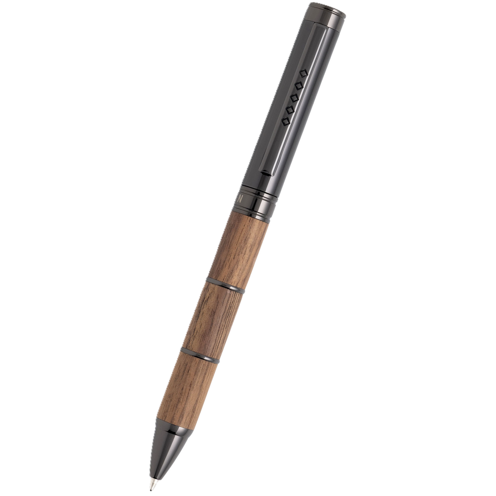 Tom Hessin Revolution Rustic Ballpoint Pen - Walnut Wood Barrel & Gunmetal Trim-Pen Boutique Ltd