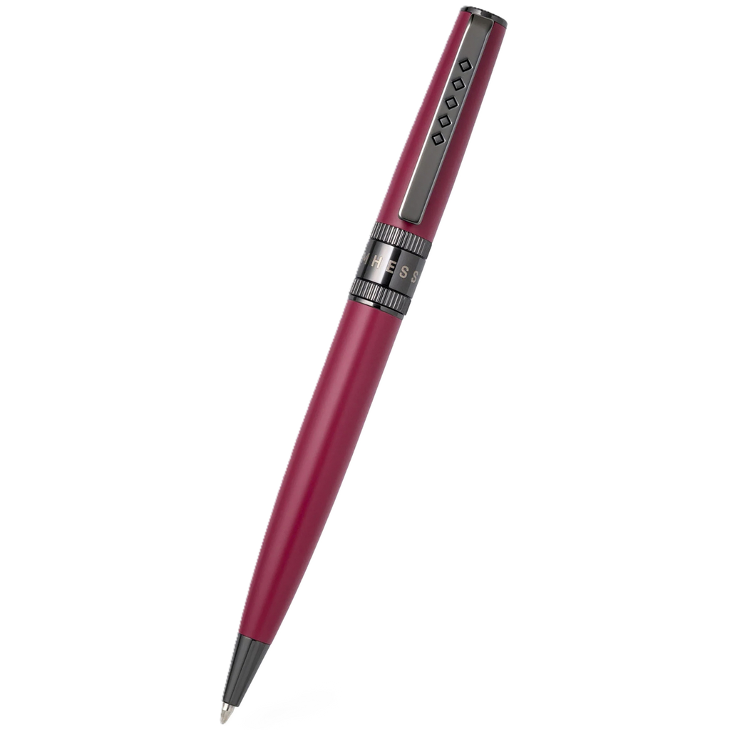 Tom Hessin Rebel "Jewellers Rouge" Ballpoint Pen – Gunmetal Trim-Pen Boutique Ltd