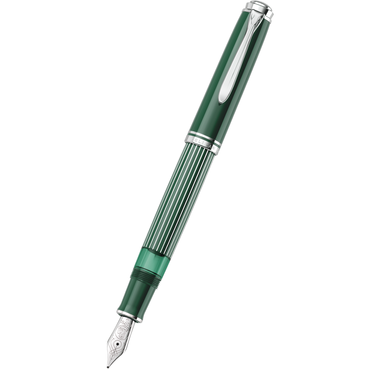 Pelikan Souveran Fountain Pen - M815 Metal Striped Green (Special Edition)