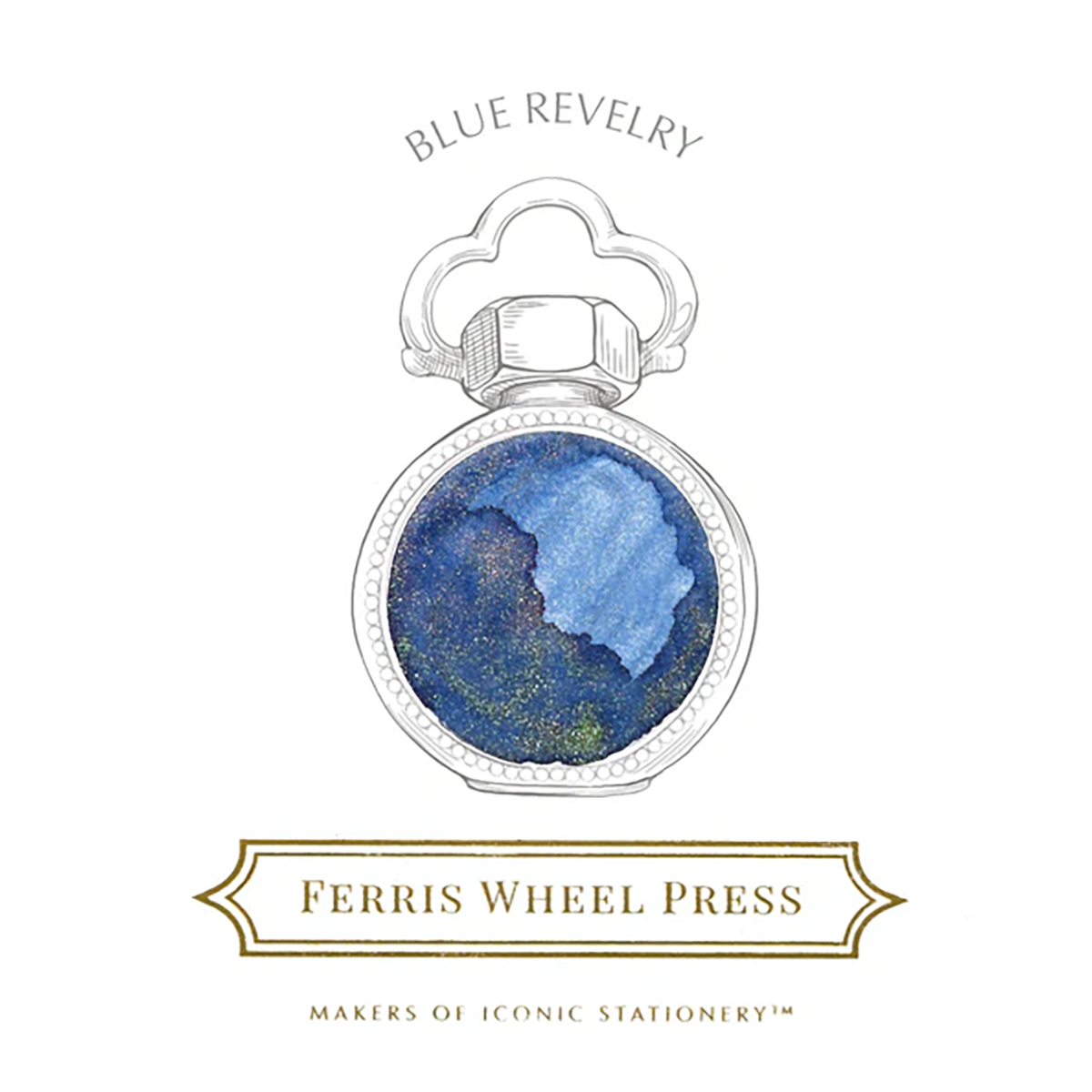 Ferris Wheel Press Ink Bottle - Blue Revelry - 38ml-Pen Boutique Ltd