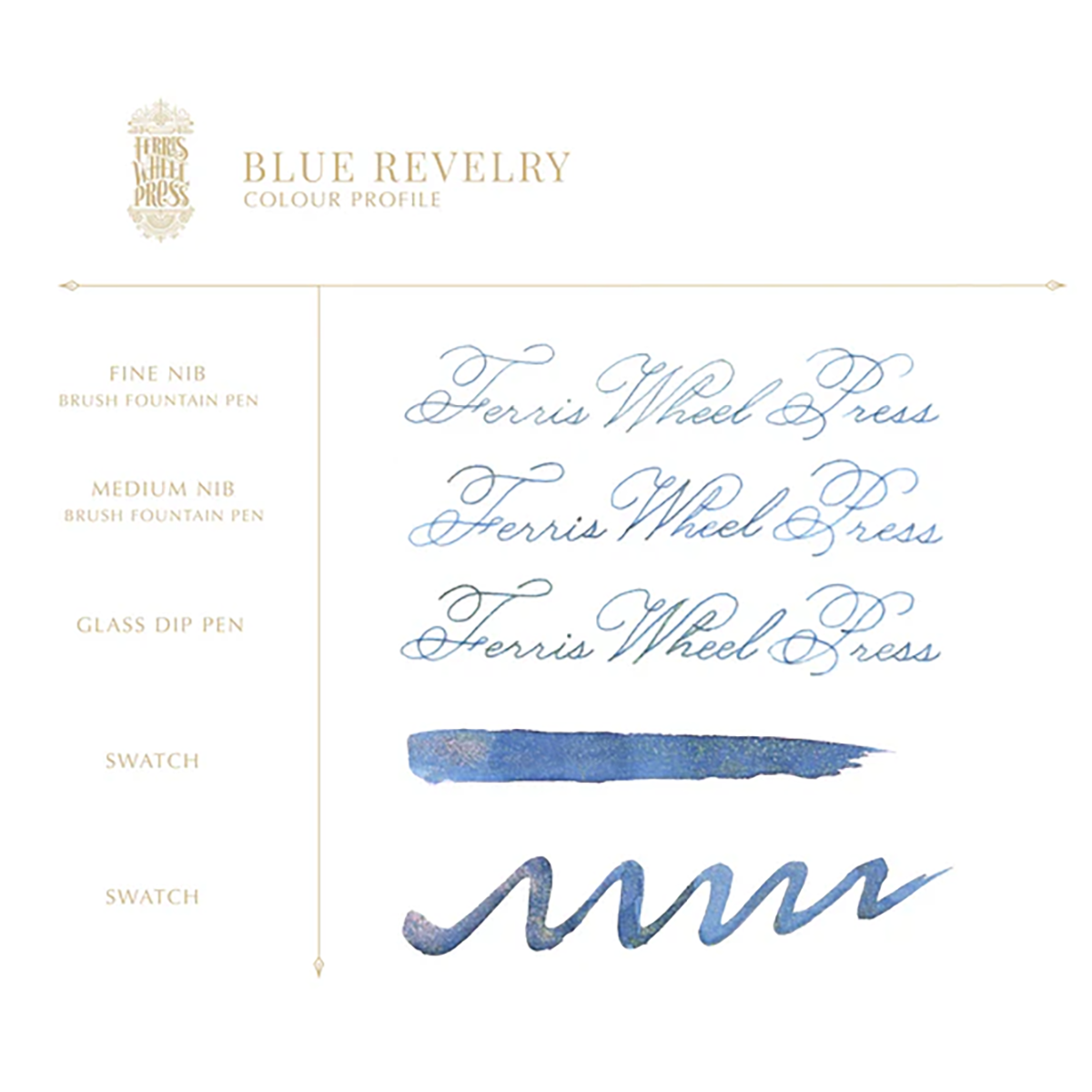 Ferris Wheel Press Ink Bottle - Blue Revelry - 38ml-Pen Boutique Ltd