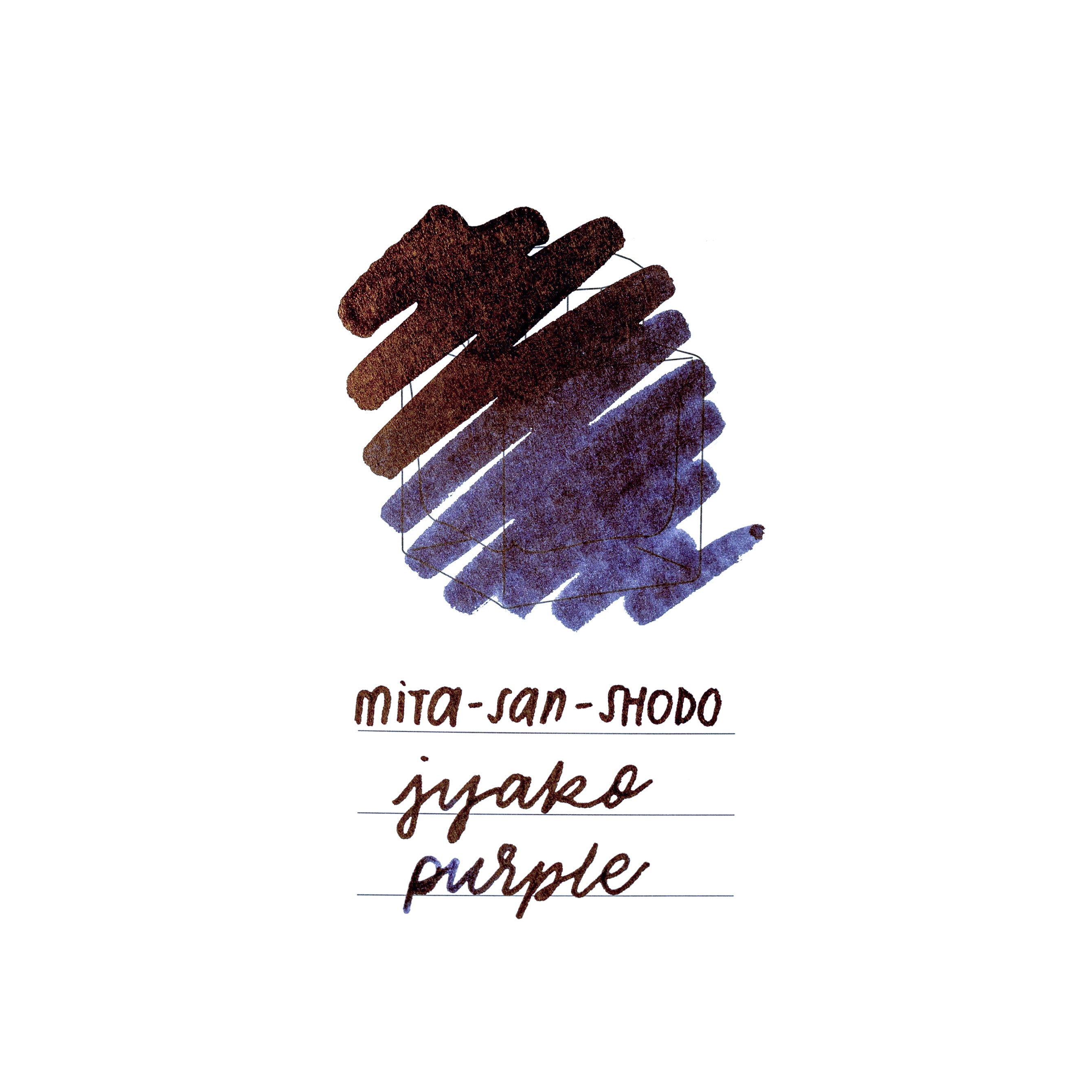 Mitasanshodo Traditional Scent Ink Bottle - Jyako Purple - 55ml - Pen Boutique Ltd