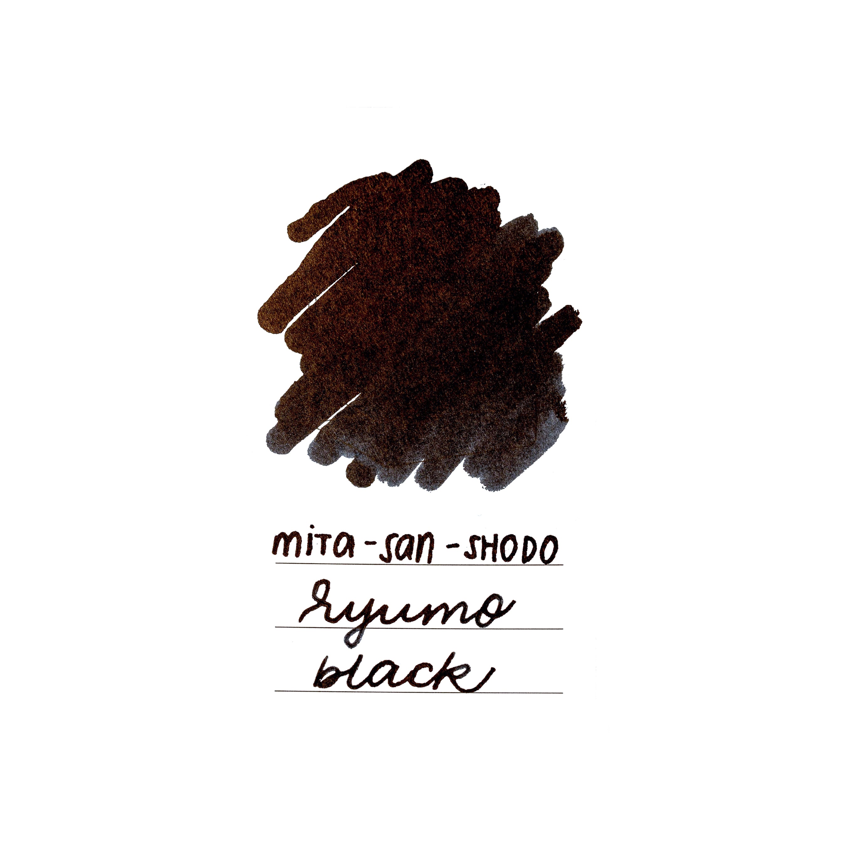 Mitasanshodo Traditional Scent Ink Bottle - Ryuno Black - 55ml - Pen Boutique Ltd
