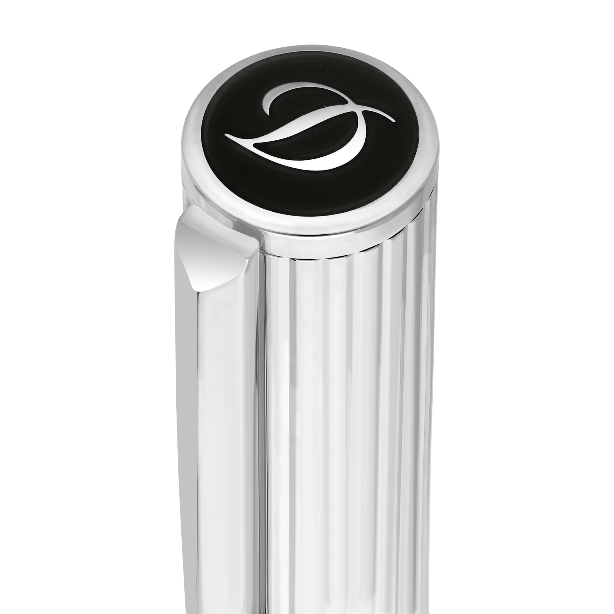 S T Dupont D-Initial Fountain Pen - Duotone - Chrome Trim-Pen Boutique Ltd