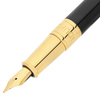 S T Dupont D-Initial Fountain Pen - Black - Gold Trim-Pen Boutique Ltd