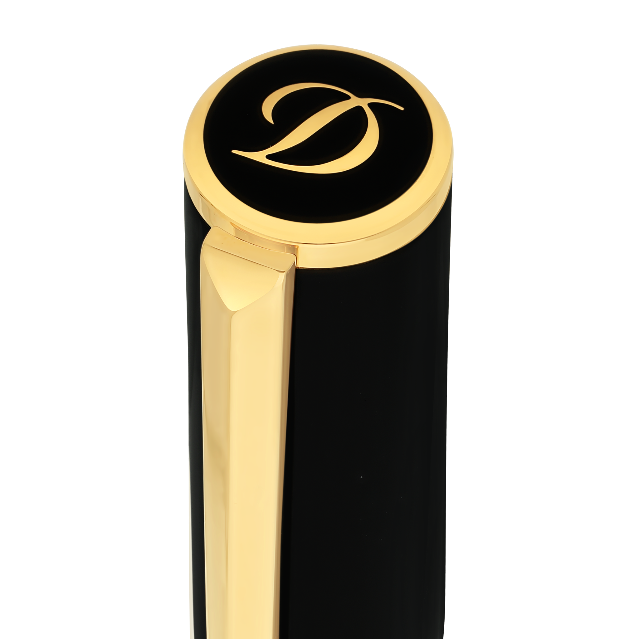 S T Dupont D-Initial Fountain Pen - Black - Gold Trim-Pen Boutique Ltd