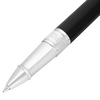 S T Dupont D-Initial Rollerball Pen - Black - Chrome Trim-Pen Boutique Ltd