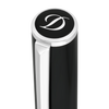 S T Dupont D-Initial Rollerball Pen - Black - Chrome Trim-Pen Boutique Ltd