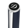 S T Dupont D-Initial Rollerball Pen - Blue - Chrome Trim-Pen Boutique Ltd