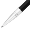 S T Dupont D-Initial Ballpoint Pen - Black - Chrome Trim-Pen Boutique Ltd
