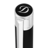 S T Dupont D-Initial Ballpoint Pen - Black - Chrome Trim-Pen Boutique Ltd