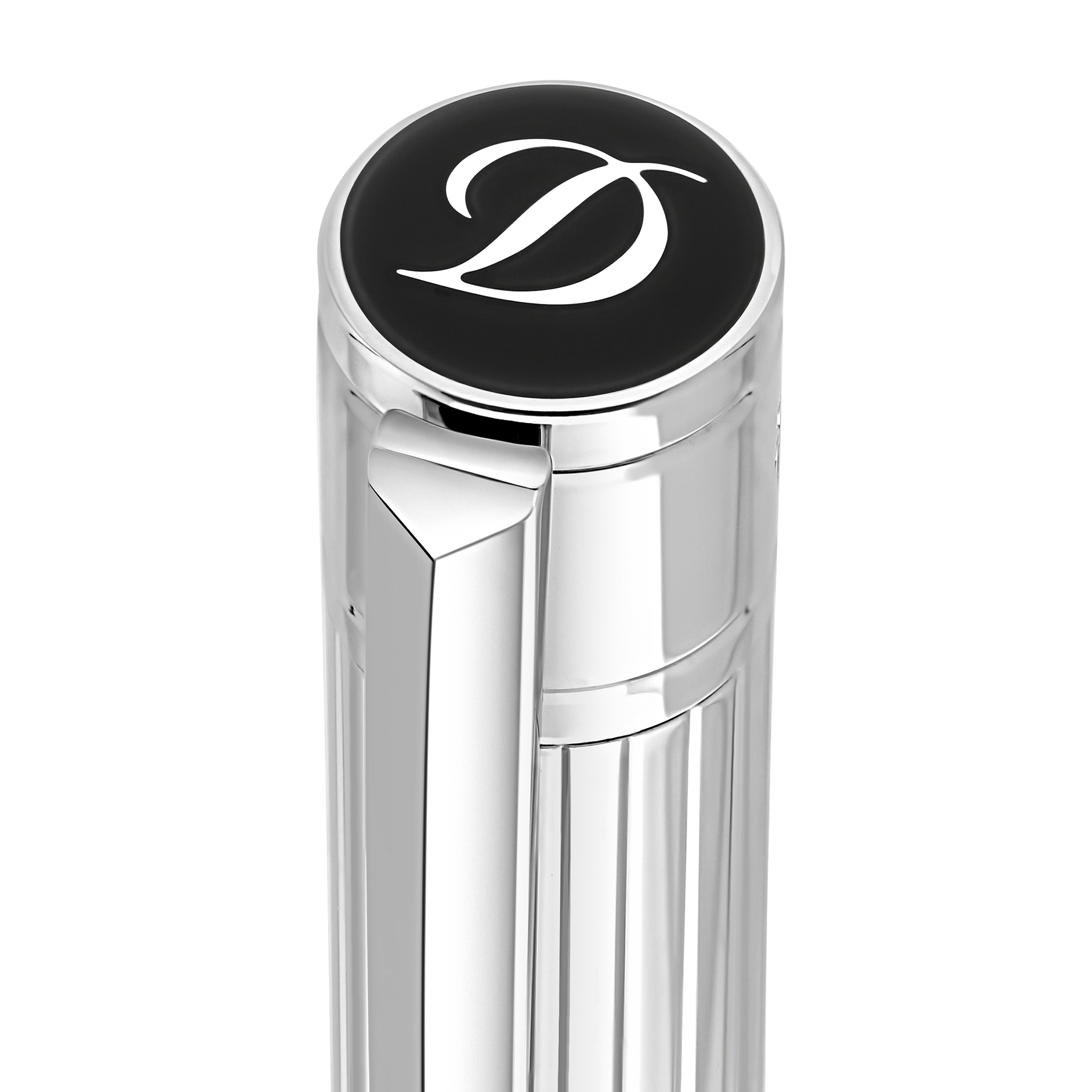 S T Dupont D-Initial Ballpoint Pen - Duo Tone - Chrome Trim-Pen Boutique Ltd