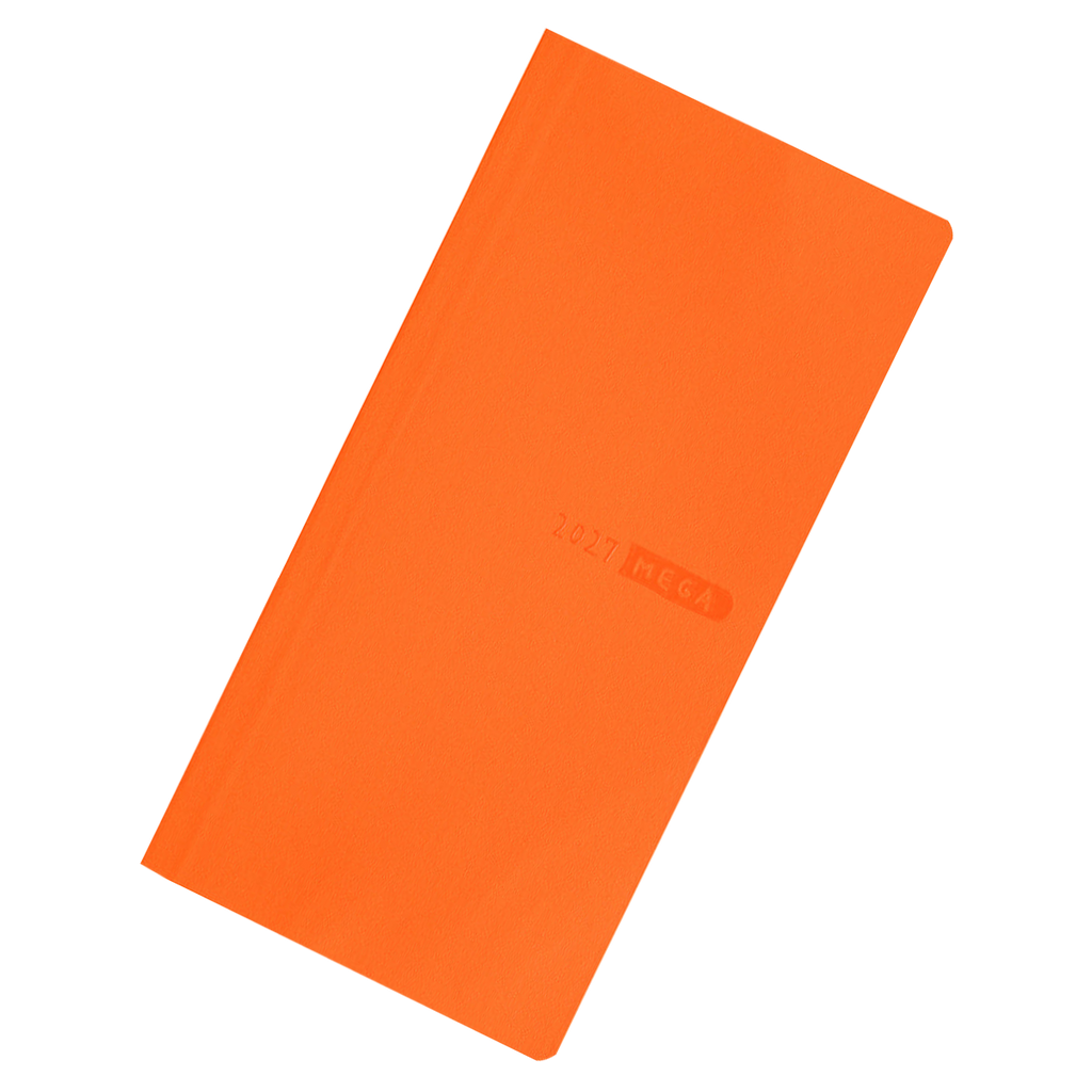 Hobonichi 2027 Light Hardcover English Book - Sneaker: Mandarin Orange - Tall & Slim (Weeks - January Start)-Pen Boutique Ltd
