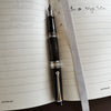 On Sale: Aurora Optima Fountain Pen - Black - Chrome Trim-Pen Boutique Ltd
