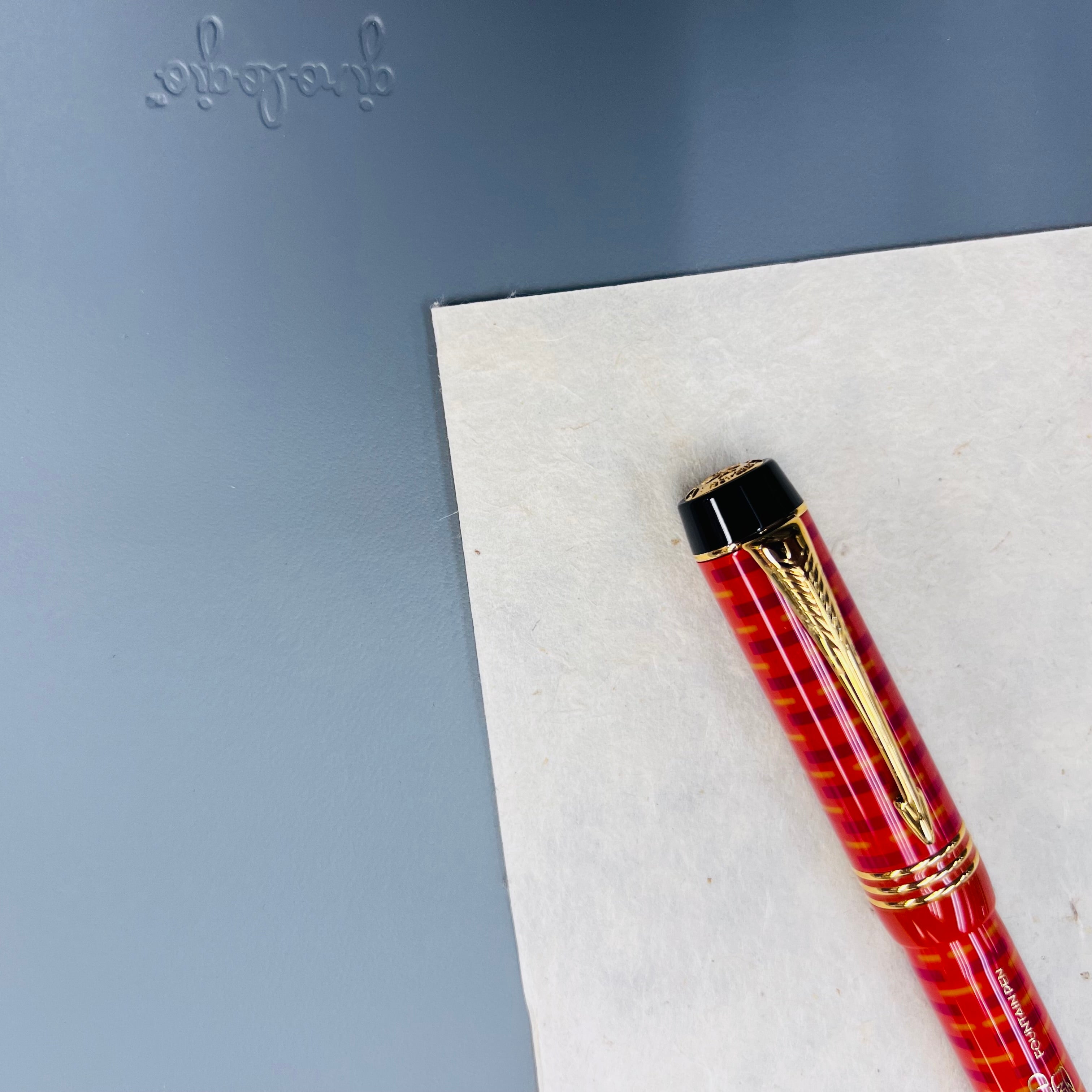 Girologio Repurposed Italian Leather Writing Mat-Pen Boutique Ltd