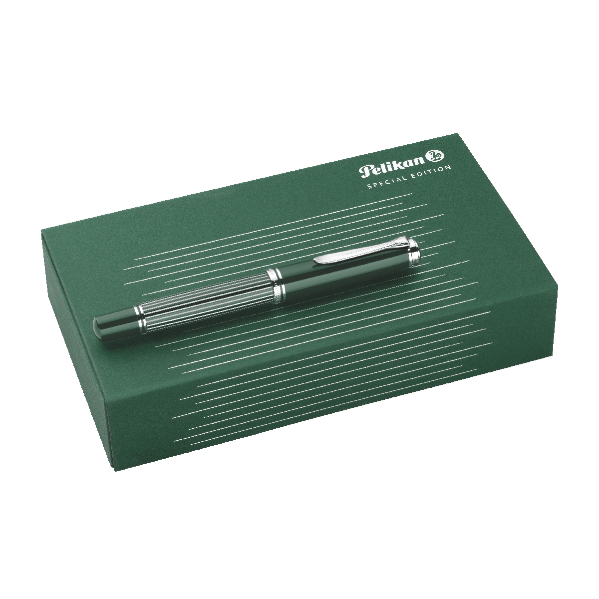 Pelikan Souveran Fountain Pen - M815 Metal Striped Green (Special Edition)