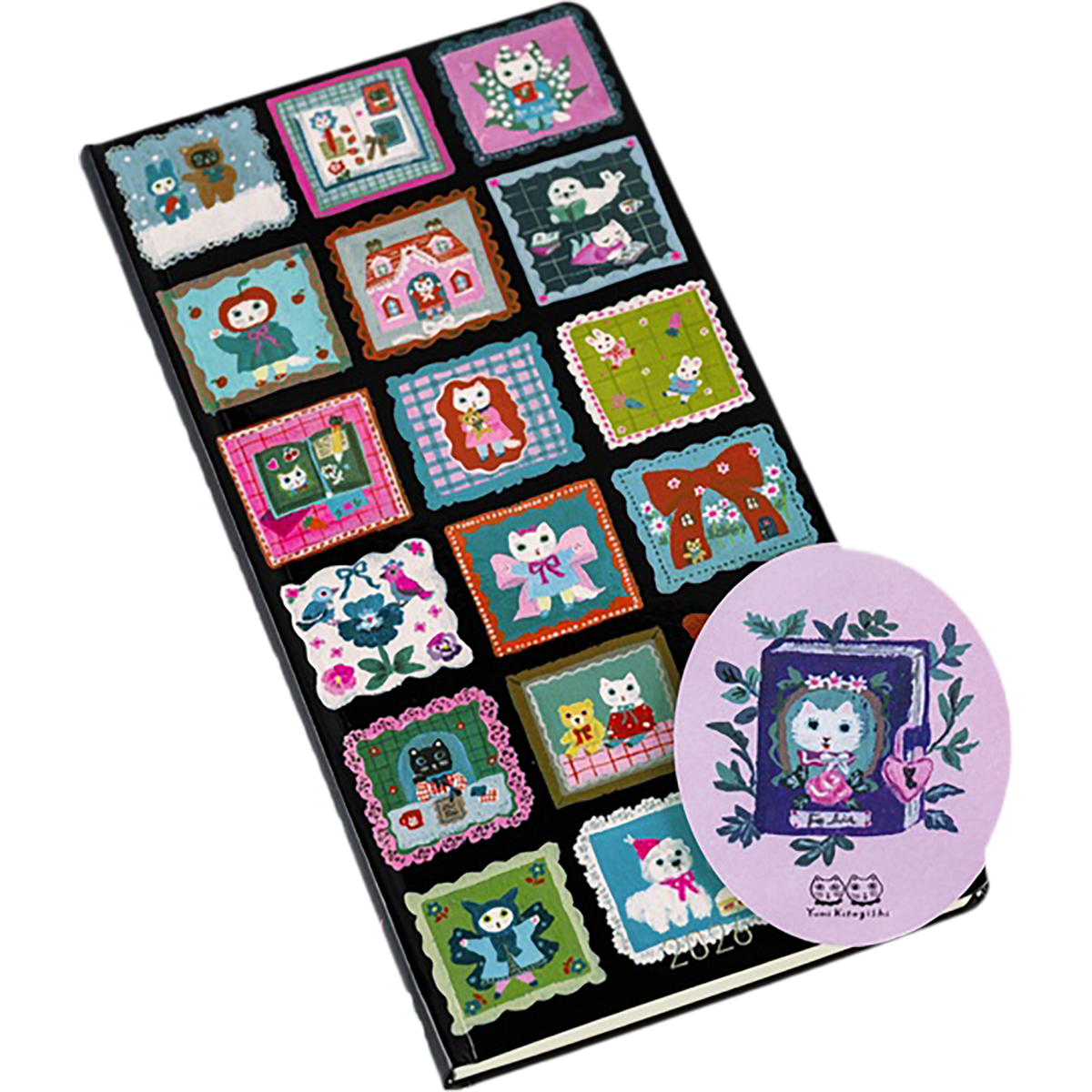 Hobonichi Light Hard Cover English Book - Yumi Kitagishi: White Cat’s Daily Life - Tall & Slim (Weeks - January Start)-Pen Boutique Ltd